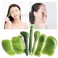 thumbnail image 3 of Milaget Gua Sha Scraping Tools Natural Resin Small Shave Massage Comb Leg Gifts 7Pcs Set, 3 of 9