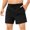 Black, variant on ZQUUVOU Men's Shorts Solid Color Drawstring Sports Fitness Training Breathable Shorts Zipper Pockets Olive Green