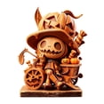 thumbnail image 2 of Halloween Mini Figurine Decoration, Pumpkin Witch Cat Ghost Tabletop Decor for Tiered Tray Display, Small Halloween Home Decor Accent for Shelf Desk Mantel Party Decoration and Seasonal Display, 2 of 5