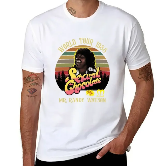 Camiseta Retro Vintage Sexual Chocolate World Tour 1988 ropa vintage camiseta de verano de gran tamaño para hombres