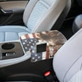 thumbnail image 3 of Renewold Bear American Flag Auto Center Console Pad Non-slip Armrest Cover Cushion Lid Wear-Resistant Arm Rest Cushion Protector for Car Seat Organizer Universal Fit for Most Vehicles, 3 of 9