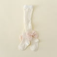 thumbnail image 5 of Inevnen Toddler Baby Girl Tights Summer Knit Leggings Elastic Band Bow Decor Tights Pantyhose Socks Stockings 0-2 Years, 5 of 5