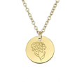 thumbnail image 1 of Collar de moneda de oro para mujer shaofei colgante floral mes de nacimiento, 1 of 5