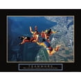 thumbnail image 2 of Frontline 24x20 Black Ornate Wood Framed with Double Matting Museum Art Print Titled - Teamwork - Sky Divers, 2 of 4