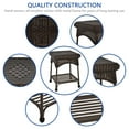 thumbnail image 3 of Jeco Wicker Patio End Table in Espresso, 3 of 7