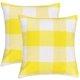 thumbnail image 1 of Juego de 2 fundas de almohada a cuadros a cuadros, funda de cojín de lino de poliéster para decoración del hogar de otoño, 18 x 18 pulgadas Ofspeizc CZJJ-ZC7-3, 1 of 7