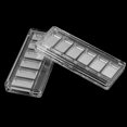 thumbnail image 3 of Paleta de sombras de ojos vacía para maquillaje, 6 ranuras de plástico transparente para sombras de ojos, lápiz labial o rubor y polvos, con bandeja dispensadora de aluminio, rellenable, 3 of 4
