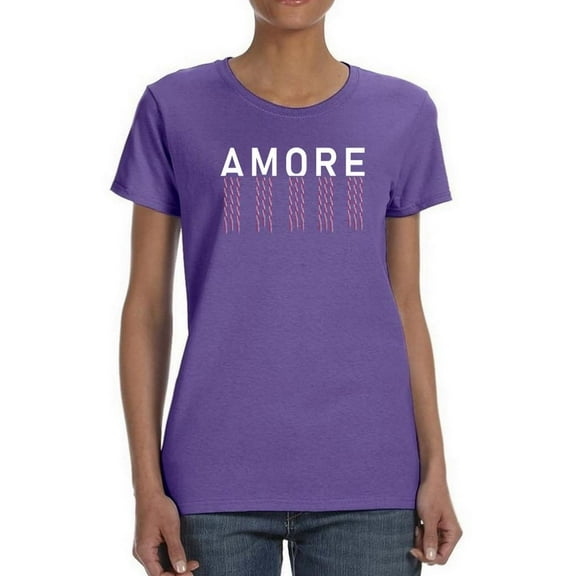 Slogan Amore W Tassel Shaped T-Shirt Women -Image by Shutterstock, Female x-Large