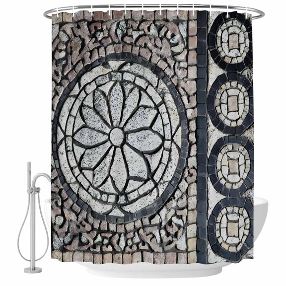 Decorative Shower Curtain Farmhouse Fabric Waterproof Bath Shower Curtains Bathroom Accessories Boho Machine Washable Curtain 72x84 Inch for Home Hotel Southern Bohemian Ethnic Vintage Chic Motifs
