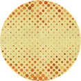 thumbnail image 1 of Ahgly Company Indoor Round Patterned Harvest Gold Area Rugs, 5' Round, 1 of 6