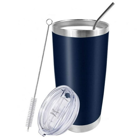 

20 oz Tumbler with Lid Two straws One brush Stainless Steel Vacuum Insulated Double Wall Travel Tumbler Durable Insulated Coffee