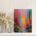 thumbnail image 2 of Qisvanset Colorful Textured Forest Canvas Print 12x16 Inch Kitchen Art, 2 of 8