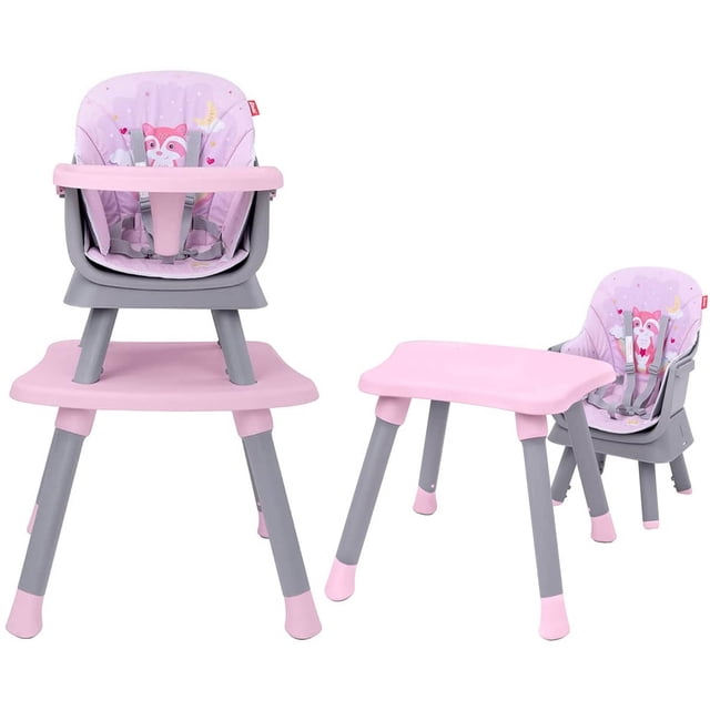 Silla Alta 4 en 1 D'Bebe Grow With Me Rosa