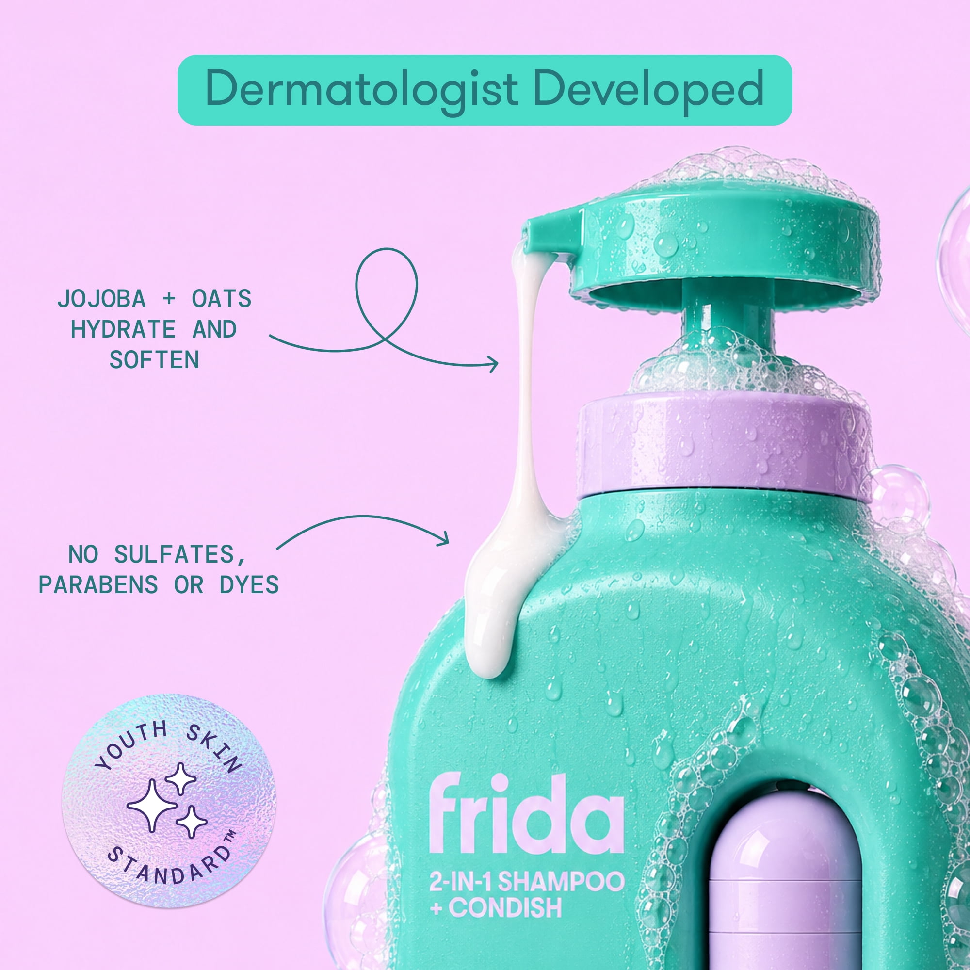 Frida for Kids 2-in-1 Shampoo & Conditioner for Kids, Hair Care, 17 fluid ounce