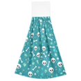 thumbnail image 7 of Haosy 2 Pack Kitchen Wash Cloths with Hanging Loops Absorbent Absorbent Quick Drying Hand Towels, Cute Skull Bone Flower, 7 of 7