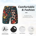 thumbnail image 5 of Haiem Berries and Flowers Mens Swim Trunks with Compression Liner 2 in 1 Swimming Shorts Stretch Swimwear Quick Dry,Board Shorts-XX-Large, 5 of 9