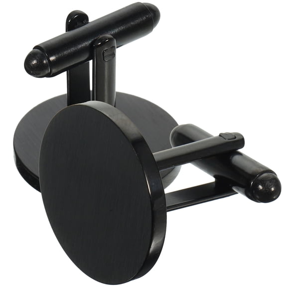 NIAIZEK Black Stainless Steel Cufflinks for Men, Durable Shirt Studs, Business and Wedding Decor