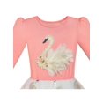 thumbnail image 4 of Girls Dress Blush Pink Long Sleeve Swan Princess Tutu 7, 4 of 6