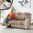 thumbnail image 5 of ZIATUBLES 8 Piece Recliner Chair Cover Soft Stretch American Tribes Geometry Reclining Sofa Slipcovers for 3-Seater Couch with Pockets Soft Snug Fit Furniture Protector for Living Room, 5 of 9