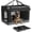 XXL (42"L x 28"W x 28"H), variant on Collapsible Dog Crate, Portable Oxford Fabric Pet Travel Crate with 4 Mesh Doors, Handles, Pocket, 24 Inches, for Small Dogs, Ink Black and Dove Gray