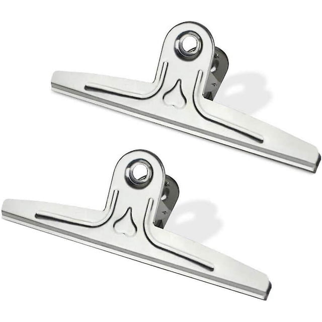 Coideal 2 Piezas 30 cm Grande de Acero Inoxidable Extra Grande Estante para Vacas Carpeta de Metal de Acero Inoxidable XXL Plata para Hogar Oficina Escuela (11 4 / 5")