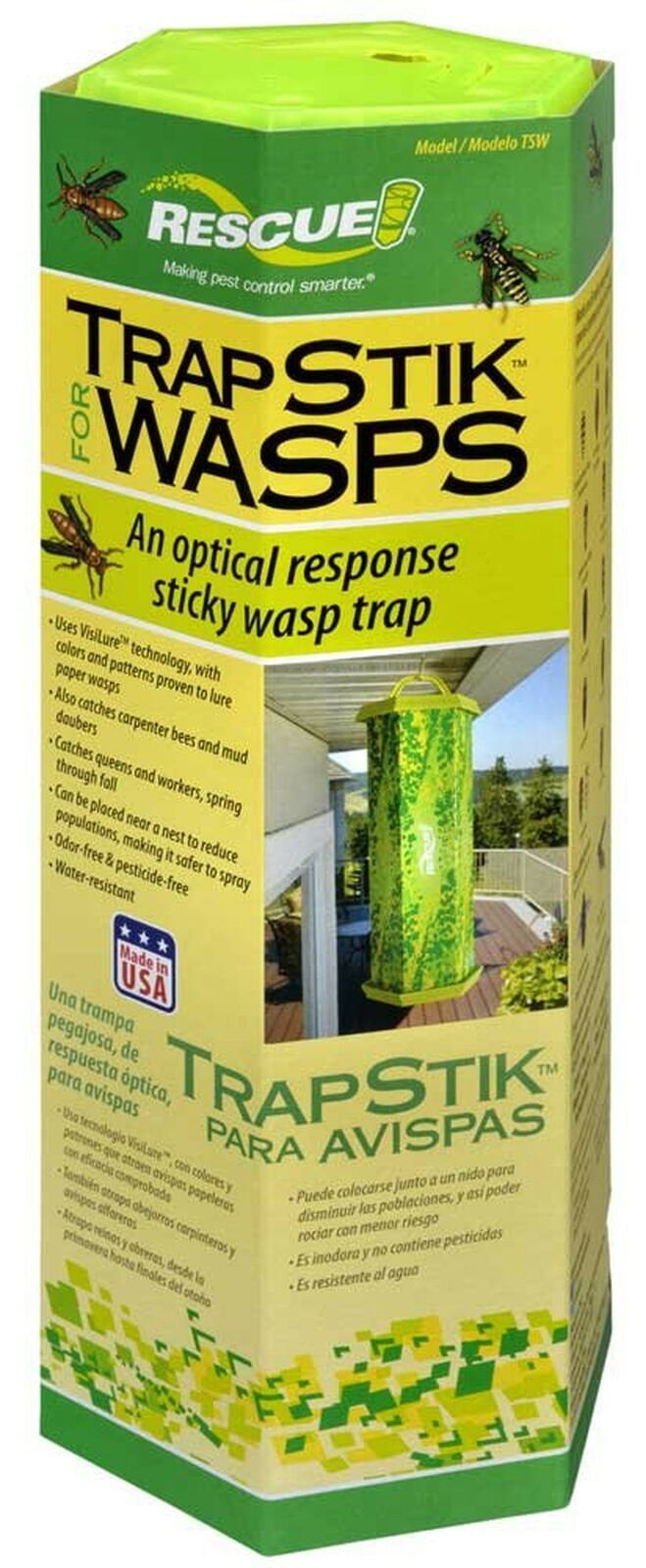 Rescue Tsw Visilure Trapstik For Wasps 4 Traps - Walmart.com