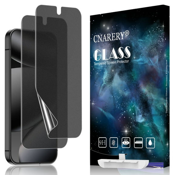 [2 Pack] Cnarery Anti Glare Matte Privacy TPU Screen Protector for Google Pixel 10 Pro (Not Glass), Fingerprint Sensor Compatible, Full Adhesive Flexible Film, Easy Installation