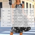 thumbnail image 3 of ClodeEU Women's Crew Neck Sleeveless Floral Print A Line Midi Dress,Casual Summer Swing Dress Black,Women's Plus XL, 3 of 7