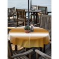 thumbnail image 2 of Outdoor Tablecloth with Umbrella Hole for Patio/Picnic/Party/Camping, Ombre Burnt Orange Waterproof Table Cloth Round Cover Washable, Modern Abstract Art Gradient (Dia 54"), 2 of 9