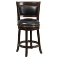 thumbnail image 6 of Emma + Oliver 24"H Panel Back Cappuccino Wood Counter Swivel Seat Stool, 6 of 6