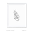 thumbnail image 2 of Cat Geometric Animal Origami Wall Art Black White Minimalist Print, 2 of 2