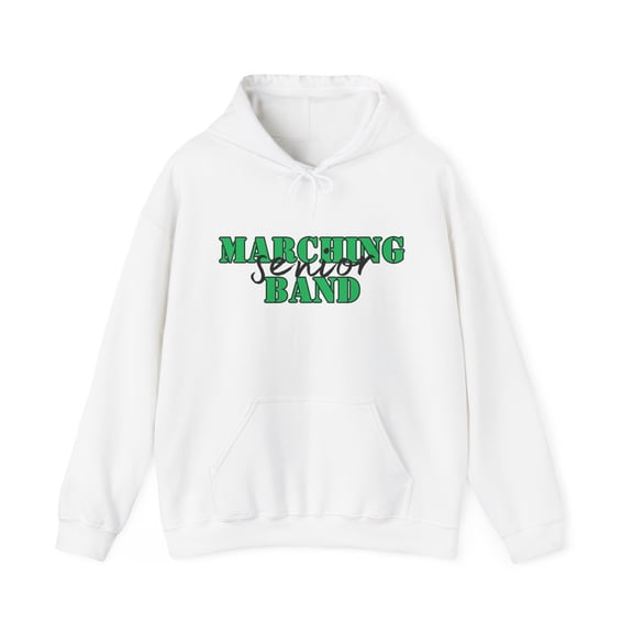 Marching Band Senior Green Black High School Hooded Sweatshirt