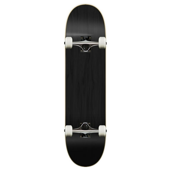 Yocaher Blank 31" x 7.75" Complete Skateboard - Stained Black