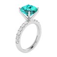 thumbnail image 3 of Sterling Silver with Paraiba Tourmalline and White Topaz Solitaire Ring, 3 of 3