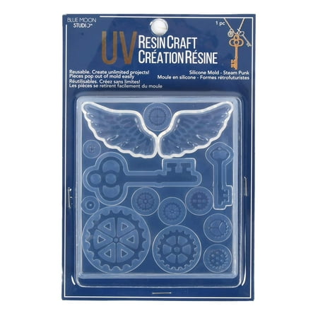 UPC: 0848364062193 | Blue Moon Studio™ UV Resin Craft Silicone Flat Steampunk Mold