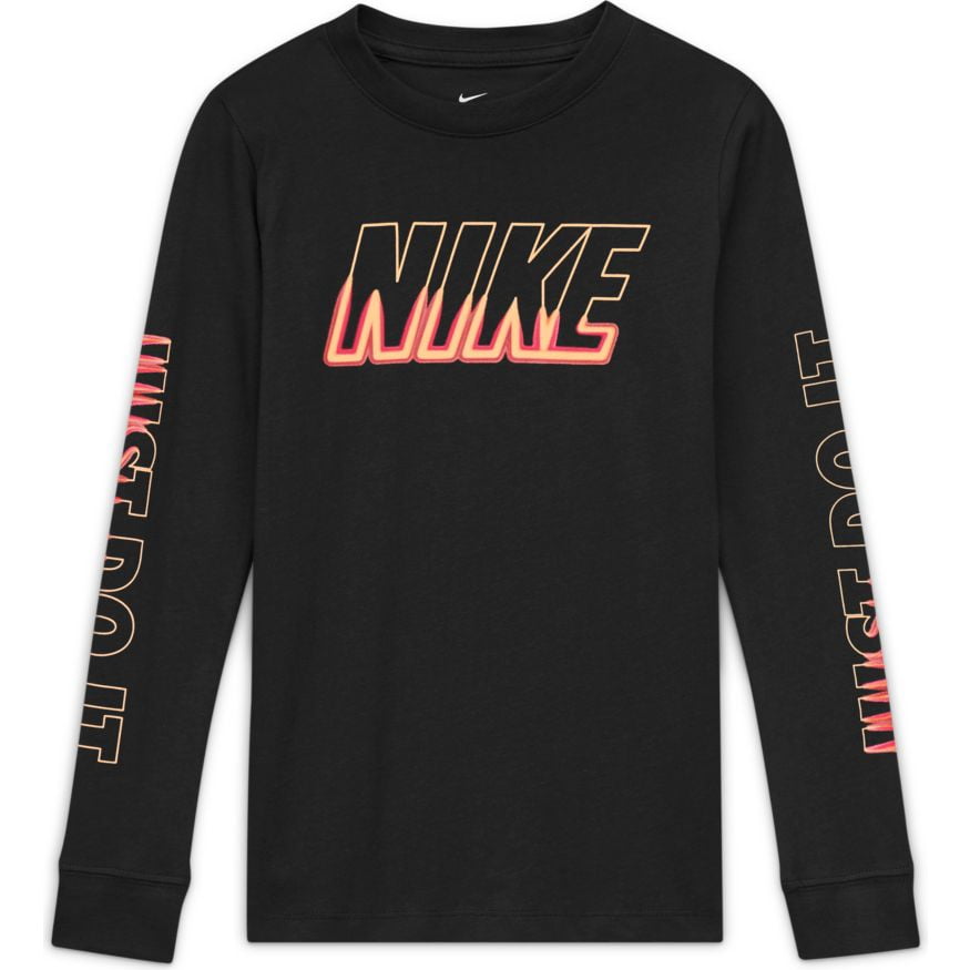 Nike Sportswear Youth Boys Long Sleeve TShirt CZ1850010 Black