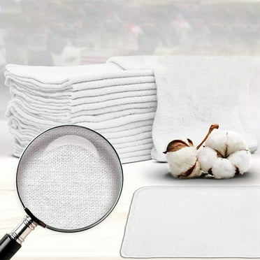 AMERICLASSIC Cotton Shop Rags | 12x14 Inches | White, Pack of 100 | Cleaning Rags | Absorbent Shop Towels and Multipurpose Cleaning Towels for Automobiles, Industries, Garage and Homes