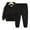 Black, variant on Esaierr 2Pcs Kids Toddler Weatsuit Set for Boys Girls,1-12Y Baby Tracksuit Outfit Top and Pants Clothes Outfit Sweat Jogging Suits With Hoodie