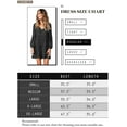 thumbnail image 4 of Borke Women Summer Tunic Dress V Neck Casual Loose Flowy Swing Shift Dresses, 4 of 4
