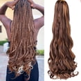 thumbnail image 1 of ORUYROP 22 Inch French Curls Braiding Hair for Crochet Box Braids with Curly Ends 9 Packs Loose Curly Braids Extention Spanish Curly Crochet Hair Wavy Crochet Braids Hair Extensions 30M33#, 1 of 5