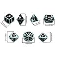 thumbnail image 2 of 7PCS Multi Dimensional Dice Zinc Alloy Dice Entertainment Gambling Playing Dice Set Game Accessories, 2 of 7
