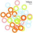 thumbnail image 4 of 100Pcs Round Multicolor Plastic Knitting Markers Crochet Crochet Locking Stitch Markers Rings Needle Clips, 4 of 8
