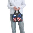 thumbnail image 6 of Honeii Butterfly With USA Flag Print Lunch Bag Women, Lunch Box Lunch Bag for Women Adult Men, Small Leakproof Cute Lunch Tote Large Capacity Reusable, 6 of 8