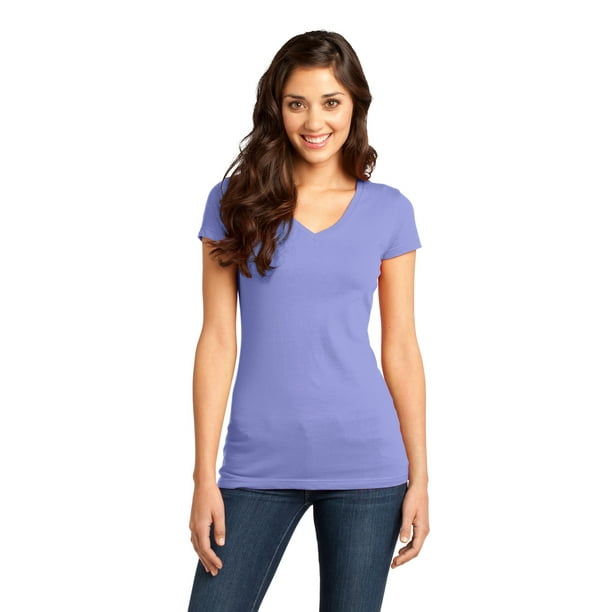 Camiseta muy importante para jóvenes con cuello en V Distrito True Violet DT6501