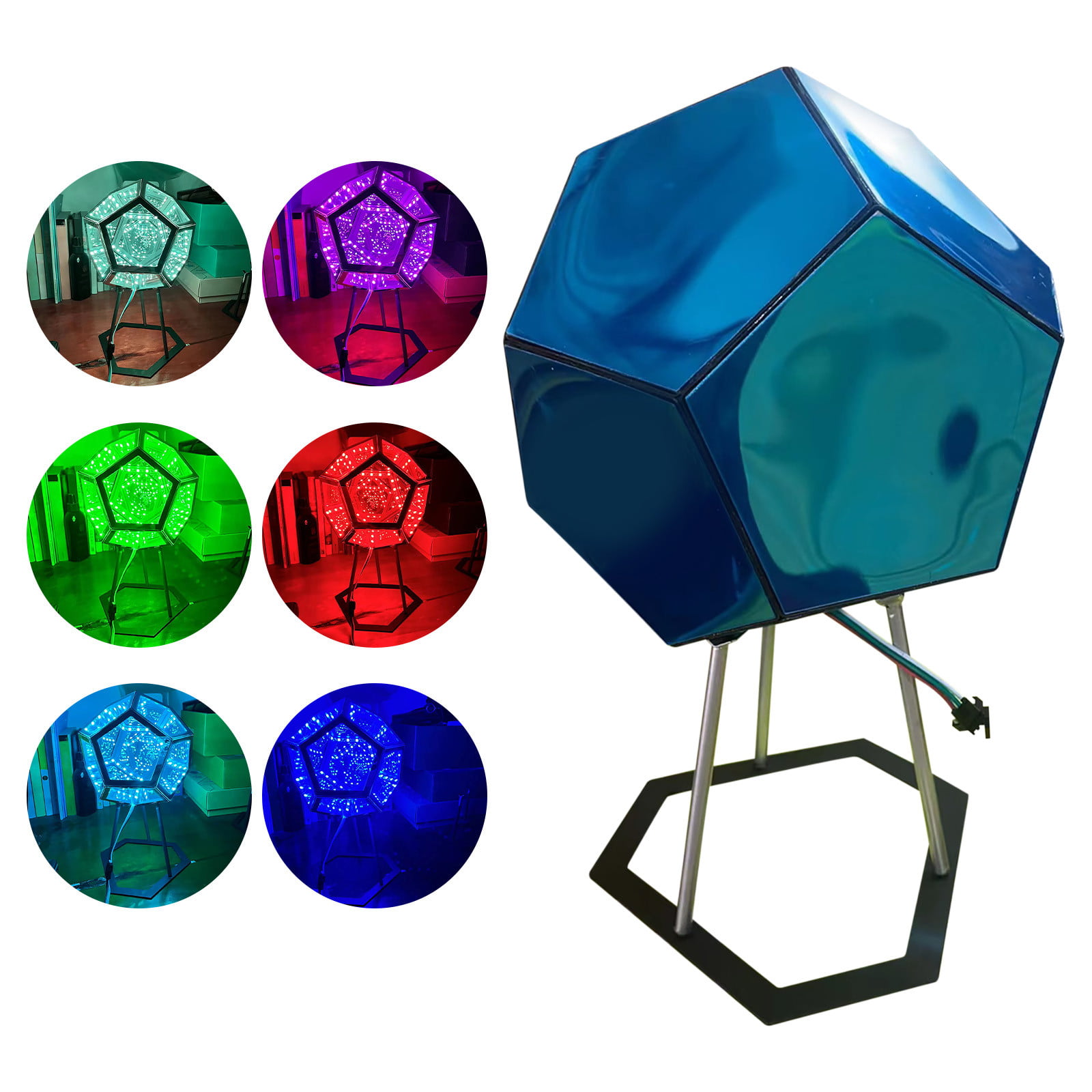 LZH FILTER RGB Infinity Dodecahedron Art Light, Cool Gaming Zimmer