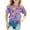 Purple, variant on Kids Shirts For Girls Letter Girls Short Sleeve Tops Trendy Summer Toddler Girl Clothes Girls Size 4-5 Years Clothes Cute Girl Clothing