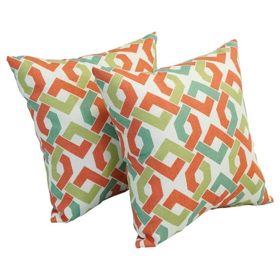 Blazing Needles  17-inch Square Polyester Outdoor Throw Pillows (Set of 4) Rieser Mango