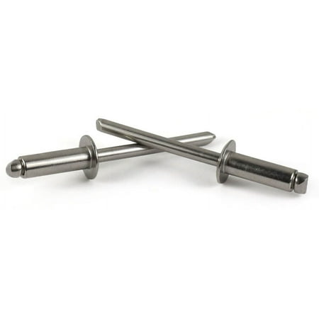 

5/32 x .12 -.18 (#53) Standard Blind Rivets / Stainless Steel Body / Steel Mandrel - 6500 Piece Carton