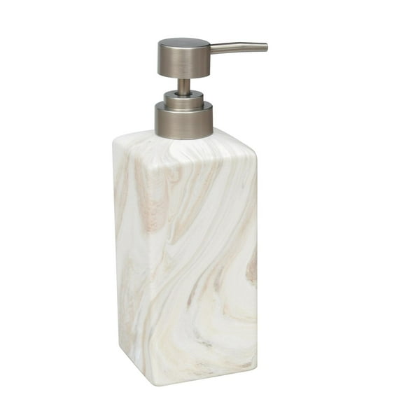 hometrends Stone Decal Soap Dispenser, Lotion dispenser, Stone-like ceramic lotion pump, soap pump for kitchen, bathroom or hotel, Stone-like ceramic