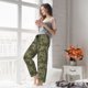 thumbnail image 5 of Balery Green Snake Skin Pantalones de pijama para mujer, pijamas ultraligeros, pantalones de estar por casa-Medium, 5 of 6
